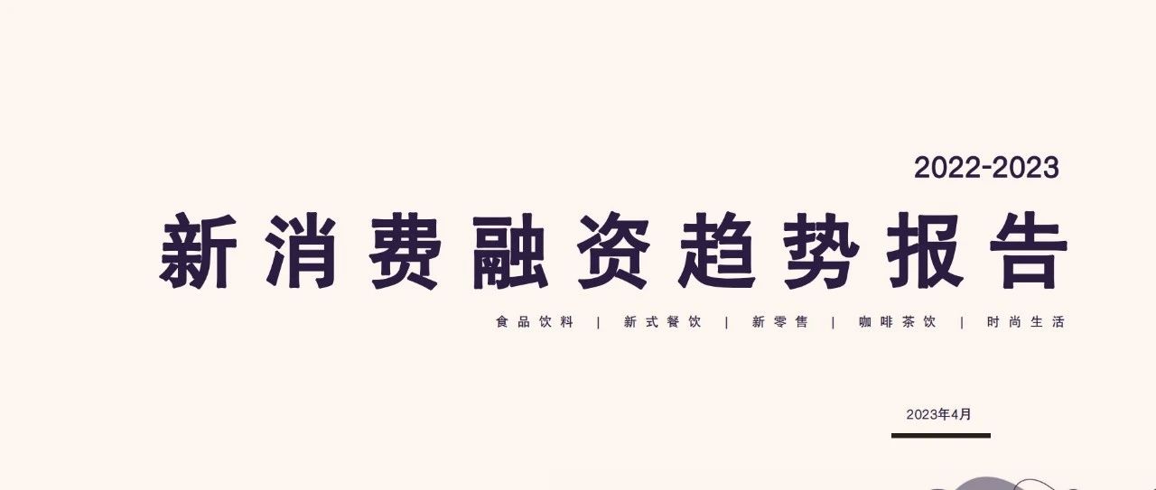《2022-2023年度新消费融资趋势报告》